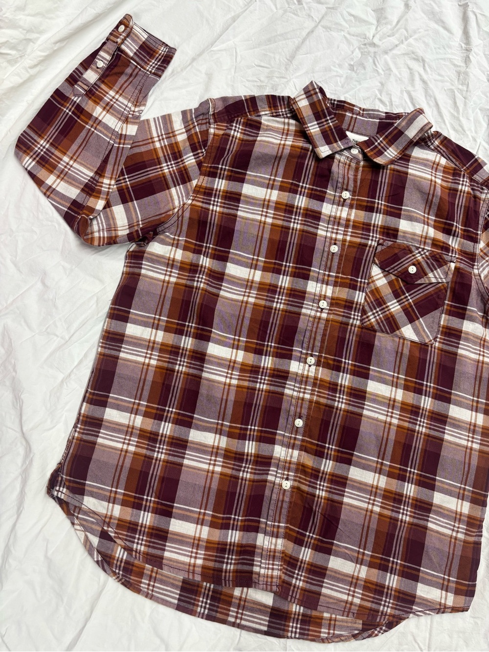 The North Face Brown Plaid Button-Down Shirt | Women Large